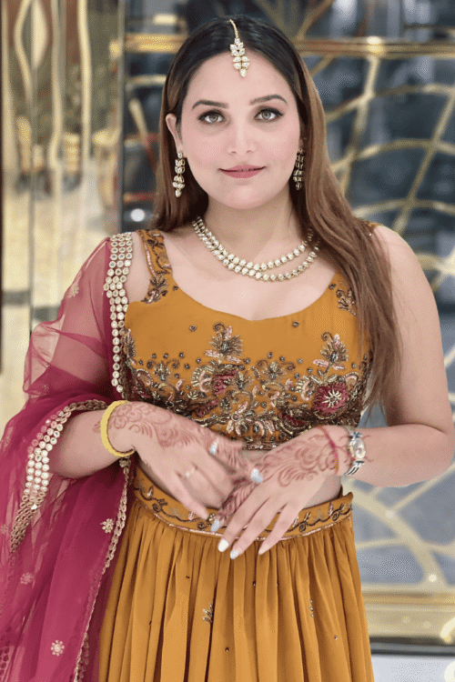 Mustard Lehenga Set
